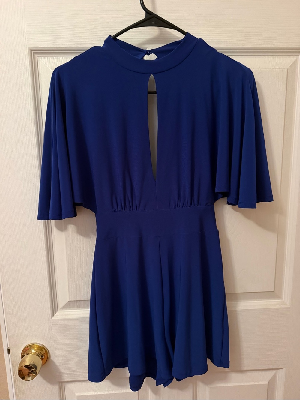Charlotte Russe Royal Blue Women’s Keyhole One-Piece Romper